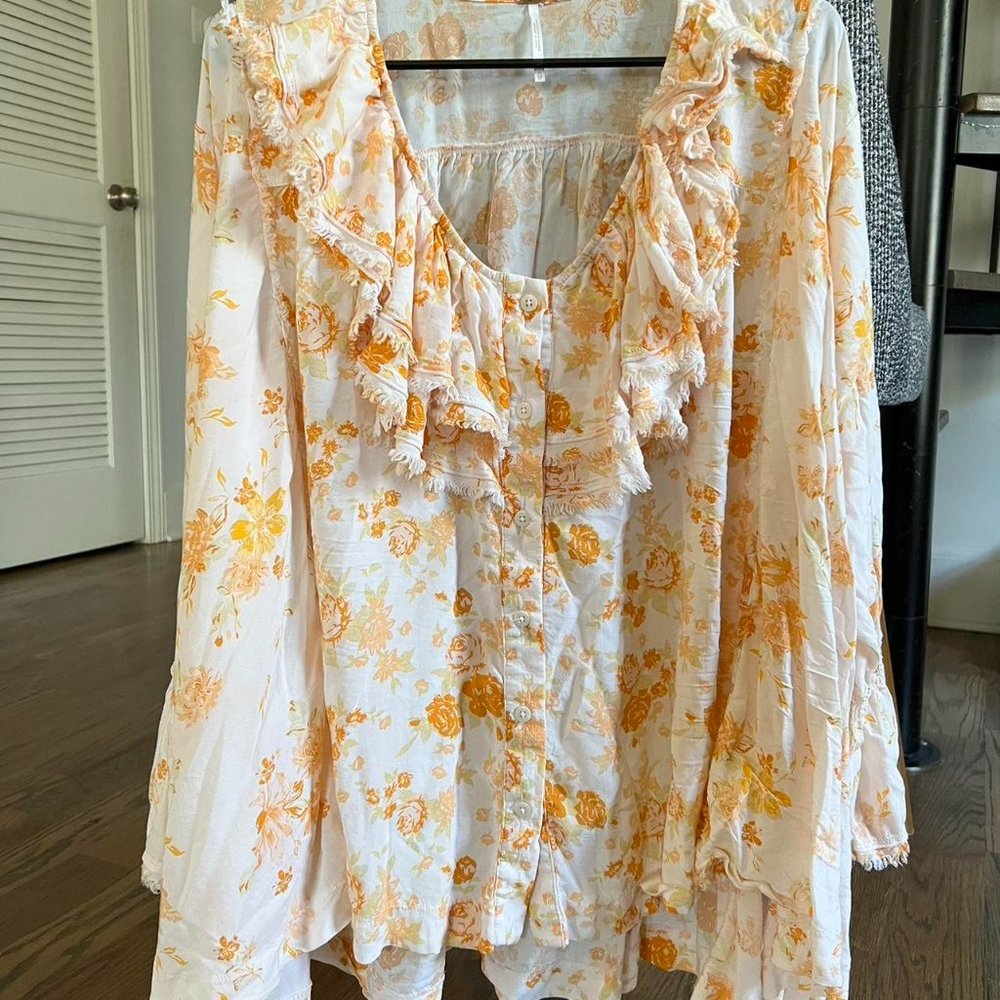 Babydoll Free People Mini Floral Dress - XS